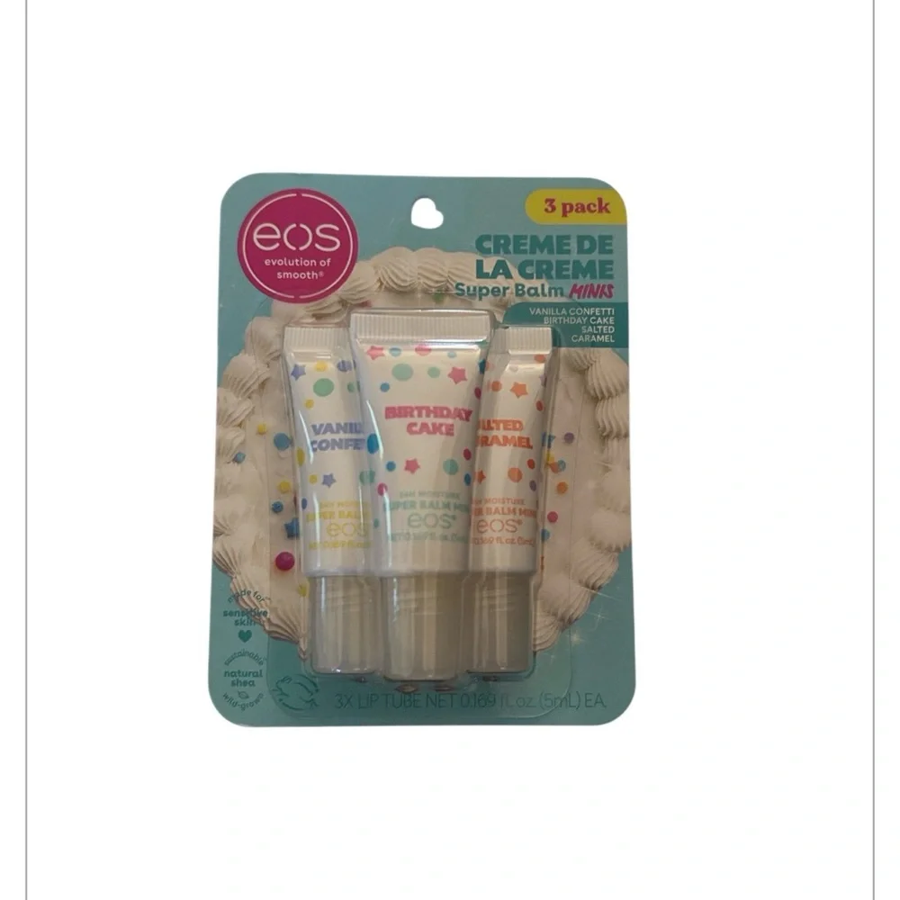 EOS | Creme De La Creme Super Balm Minis Vanilla Confetti Birthday Cake Caramel
